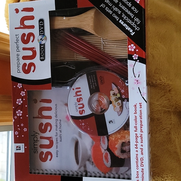 HINKLER Prepare Perfect Sushi Recipe Book DVD Prep Tools Kit - Picture 2 of 4